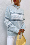 Xituodai  -  Snowflake Pattern Mock Neck Sweater