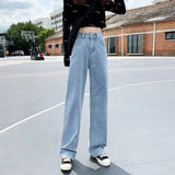 Xituodai Y2K Fashion Retro Niche Heavy Industry Fold Washed Micro-trumpet Jeans Big Pocket Gothic Punk Casual Wide-leg Pants Streetwear