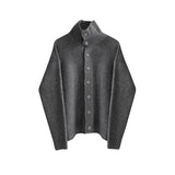 Xituodai Men's Kit Cardigun, Men's Design, Fashion, Spring, Tubneck Design Cardigun, Sweaters, Outcoat, Jacket