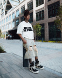 Xituodai New Trendy Streetwear Tops Hip-hop Punk Letter Printed Oversized T-shirt Men Harajuku Retro Casual Loose Cotton Short-sleeved