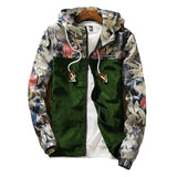 Xituodai Hip Hop Floral Bomber Jacket