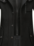 Xituodai - Men's Business Woolen Coat Fashion Double Collar Mid-length Woolen Jacket For Autumn/Winter