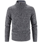 Xituodai Winter Men's Fleece Thicker Sweater Half Zipper Turtleneck Warm Pullover Quality Male Slim Knitted Wool Sweaters for Spring