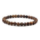 Natural Stone 6/8/10mm Beads Tiger Eye Bracelet Classic Men Women Buddha Black Lava Bracelets Minimalist Yoga Meditation Jewelry