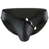 Xituodai New Men Briefs Sexy Underwear Men Low Waist Briefs Imitation Leather Male Underpants Cueca Masculina Bulge Pouch Gay Underwear