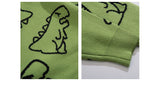 Xituodai Sweater Men Harajuku Fashion Knitted Hip Hop Streetwear Dinosaur Cartoon Pullover Oversize Casual Couple O-Neck Vintage Sweaters