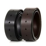 Xituodai Pure Cowhide Belt Strap 3.3CM 3.8cm Round Hole Belt No Buckle Genuine Leather Belts High Quality Without Buckle