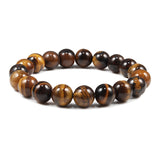 Natural Stone 6/8/10mm Beads Tiger Eye Bracelet Classic Men Women Buddha Black Lava Bracelets Minimalist Yoga Meditation Jewelry