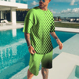 Xituodai trendy mens fashion mens summer outfits dope outfits mens street style mens spring fashion aesthetic outfits menMen's Oversized Clothes Vintage Summer Tshirt Shorts 2 Pieces Set Tracksuit Streetwear Creative pattern Men Sets Short Outfits