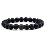 Natural Stone 6/8/10mm Beads Tiger Eye Bracelet Classic Men Women Buddha Black Lava Bracelets Minimalist Yoga Meditation Jewelry