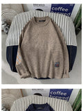 Xituodai Patchwork Korean Sweater Men Clothing Harajuku Fashion Mens Sweaters Pullovers Retro Clothes 5XL 2022 New Arrivals