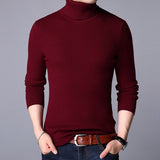 Xituodai 2022 Men Brand High Neck Knitted Pullover Bottoming Shirt New Arrivals Male Fashion Casual Slim Solid Color Stretch Wool Sweater