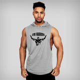 Xituodai Brand Gym Clothing Mens Bodybuilding Hooded Tank Top Cotton Sleeveless Vest Fitness Sweatshirt Workout Sportswear Tops Male