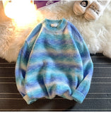 Xituodai Rainbow Striped Sweater Men Clothing Harajuku Fashion Men Sweaters Pullovers Retro Clothes 2XL 2022 New Arrivals