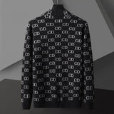 Xituodai  2022 Fall Casual Sweater Letter Print Sweater Cardigan Men's Designer Brand Fashion Pocket Knit Cardigan Sweater Jacket Men's