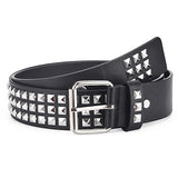 Xituodai new square bead rivet belt metal pyramid belt men and women punk hardware jeans belt designer belt  woman belts