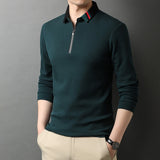 Xituodai High End 100% Cotton Designer New Fashion Brand Polo Shirt Men Korean Top Quality Casual Long Sleeve Tops Men Clothes