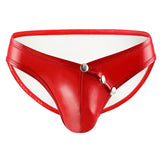 Xituodai New Men Briefs Sexy Underwear Men Low Waist Briefs Imitation Leather Male Underpants Cueca Masculina Bulge Pouch Gay Underwear