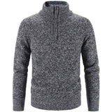 Xituodai Winter Men's Fleece Thicker Sweater Half Zipper Turtleneck Warm Pullover Quality Male Slim Knitted Wool Sweaters for Spring