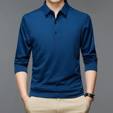 Xituodai 2022 New Men Polo Shirt Casual Business Tops Solid Polos Shirts Mens Long Sleeve Polo Homme Fashion Korean Slim Lapel Tee