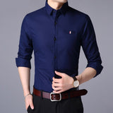 Xituodai Fall New Fashion Brand Designer Shirt Man Dress Shirt Long Sleeve Slim Fit Button Down 100% Cotton Casual Mens Clothing