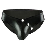 Xituodai New Men Briefs Sexy Underwear Men Low Waist Briefs Imitation Leather Male Underpants Cueca Masculina Bulge Pouch Gay Underwear