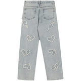 Xituodai Hip Hop Baggy Jeans Denim Trousers Wide Men's Jeans Patchwork Harajuku Hippie Japanese Korean Streetwear Men Fashion