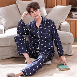 Xituodai New Lounge Wear Women Nightwear Satin PJS Suit Couple Pajamas Set 2PCS Shirt&Pants Soft Striped Lovers Sleepwear Homewear