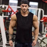 Xituodai Running Vest Men Gym Tank Tops bodybuilding clothing soild O-Neck cotton muscle tanktop Men Training Sleeveless singlets