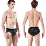 Xituodai 4Pcs Print Cotton Man Briefs Set Men's Panties For Gay Open Front Underwear Camouflage 2022 Mens Underpants Sexy Bikini