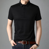 Xituodai Top Grade Mulberry Silk New Summer Brand Men Polo Shirts Designer Short Sleeve Casual Tops Fashions Korean Fashion Clothing