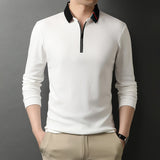 Xituodai High End 100% Cotton Designer New Fashion Brand Polo Shirt Men Korean Top Quality Casual Long Sleeve Tops Men Clothes