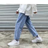 Xituodai Men Grey Streetwear Baggy Jeans 2022 Mens Kpop Solid Denim Pants Couple High Waisted Vintage Oversized Joggers Pants