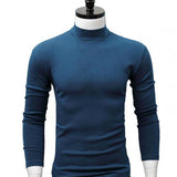 Xituodai Men Shirt Sweaters Solid Color Half High Collar Casual Slim Long Sleeve Keep Warm Tight Shirt Male for Men Clothes Inner Wear