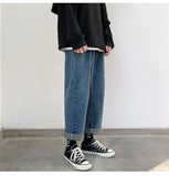 Xituodai Men Loose Baggy Blue Jeans 2022 Mens Casual Korean Fashions Harem Pants Male Oversized Black High Waisted Denim Pants