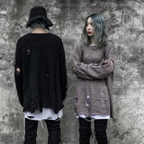Xituodai Hip Hop Wash Hole Ripped Knit Sweaters Men Harajuku Streetwear Casual Pullovers 2022 NEW Winter Fashion Oversized Unisex Sweater
