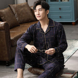 Xituodai Autumn 100% Cotton Pijama Hombre Lounge Sleepwear Pyjama Femme Plaid Spring Bedgown Home Clothes Man PJs Pure Cotton Pajamas Set