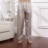 Xituodai Satin Sleepwear Men Pajamas Spring Summer New Sleep Bottoms Home Pants Casual Print Nightwear Pijamas Faux Silk PJS Homewear