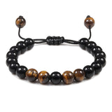 Natural Stone 6/8/10mm Beads Tiger Eye Bracelet Classic Men Women Buddha Black Lava Bracelets Minimalist Yoga Meditation Jewelry