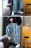 Xituodai Baggy Jeans Trousers Male Denim Pants Black Wide Leg Pants Men's Jeans Loose Casual Korean Streetwear Hip Hop Harajuku