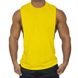 Xituodai Running Vest Men Gym Tank Tops bodybuilding clothing soild O-Neck cotton muscle tanktop Men Training Sleeveless singlets