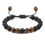 Natural Stone 6/8/10mm Beads Tiger Eye Bracelet Classic Men Women Buddha Black Lava Bracelets Minimalist Yoga Meditation Jewelry