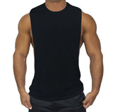 Xituodai Running Vest Men Gym Tank Tops bodybuilding clothing soild O-Neck cotton muscle tanktop Men Training Sleeveless singlets