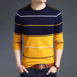 Xituodai  2022 New Fashion Brand Sweater Mens Pullover Striped Slim Fit Jumpers Knitred Woolen Autumn Korean Style Casual Men Clothes