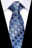 Xituodai Male Dark Blue Striped  Luxury Tie Silk Bussiness For Man Formal Wedding Party