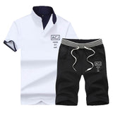 Xituodai Summer Polo Shirt Mens Short Sleeve Polo + Shorts Suit Male Solid Jersey Breathable 2PC Top Short Set Fitness Sportsuits Set Men