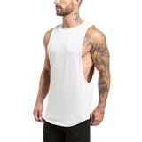 Xituodai Fitness Shark Men's Tank Top Cotton Sleeveless Sport Shirt Men Gym Wear Training Clothing t shirt Basketball Running Vest Men