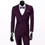 Xituodai Blazer and Pants Business Casual Professional Dress Men's Suit Two-piece / Men's Formal Dress Wedding Dress Celebration Suits