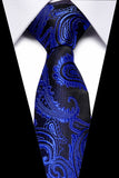 Xituodai Male Dark Blue Striped  Luxury Tie Silk Bussiness For Man Formal Wedding Party