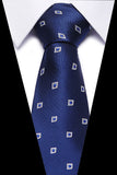 Xituodai Male Dark Blue Striped  Luxury Tie Silk Bussiness For Man Formal Wedding Party